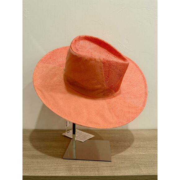 NWT Eugenia Kim Pink Woven with Silk Trim and Stitching Sun Hat Medium - Picture 2 of 4